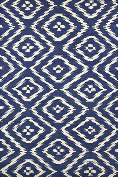 BLUE VINTAGE HAND WOVEN KILIM DHURRIE