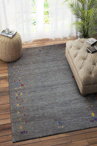 GREY GABBEH HAND TUFTED CARPET by Imperial Knots - Image 1